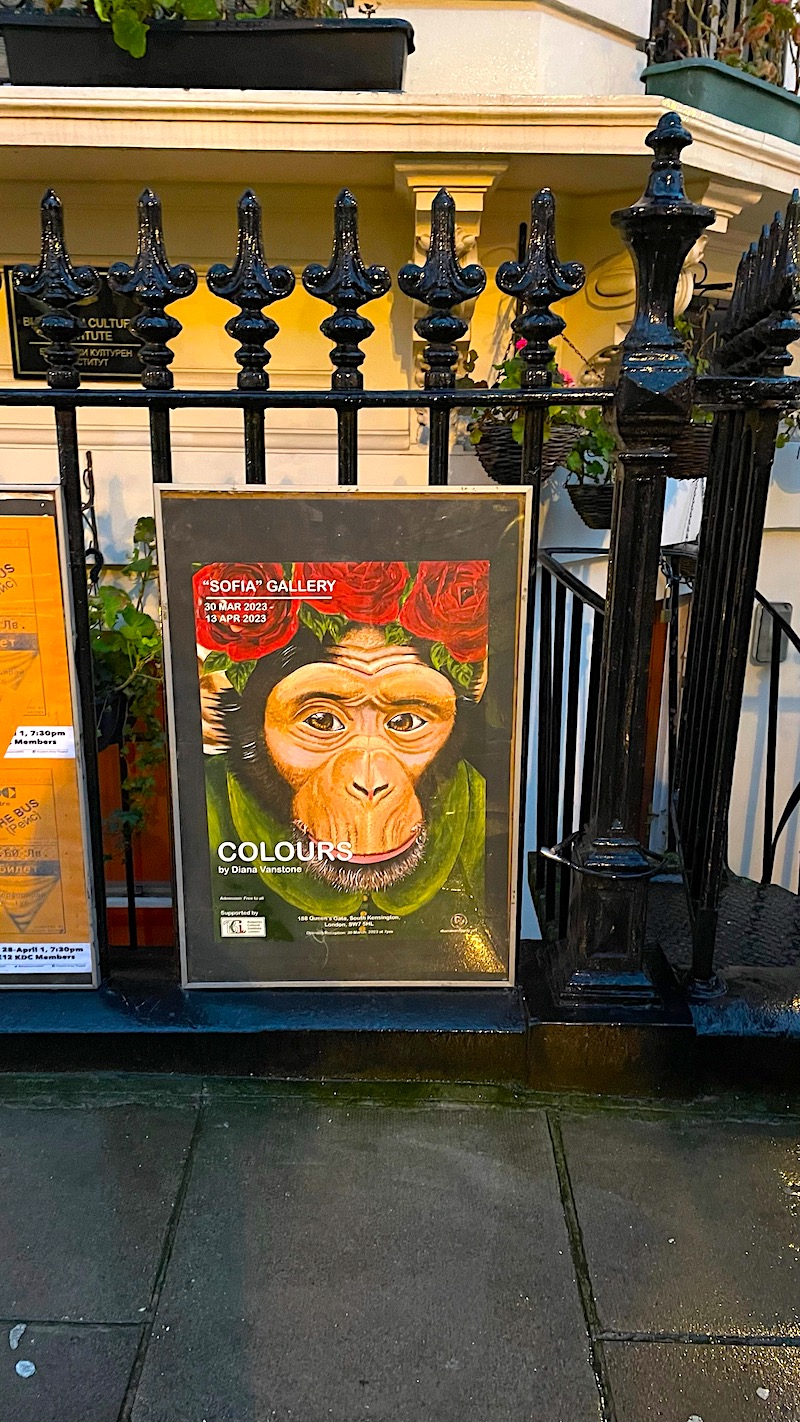 Colours exhibition poster on display