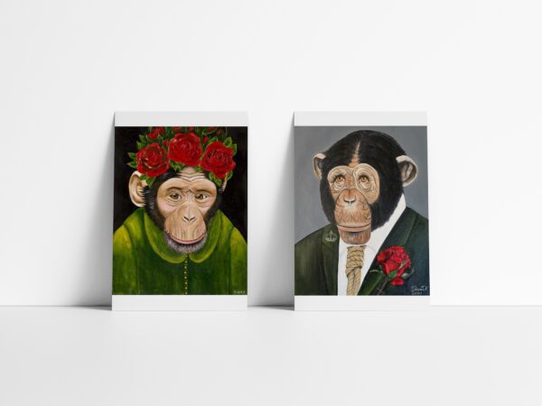 Lady and Lord Monkey by Diana Vanstone Art